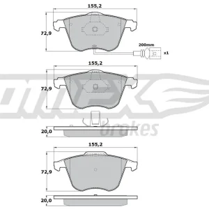 Zestaw klocków hamulcowych, hamulce tarczowe TOMEX BRAKES TX 17-12 Szybka wysyłka