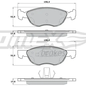 Dodaj do koszyka Zestaw klocków hamulcowych, hamulce tarczowe TOMEX BRAKES TX 17-17