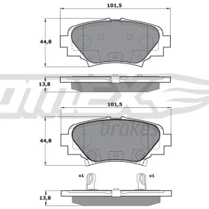 Zamów teraz Zestaw klocków hamulcowych, hamulce tarczowe TOMEX BRAKES TX 17-24