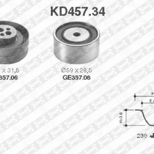 Obniżka ceny Zestaw rozrządu SNR KD457.34 530015810