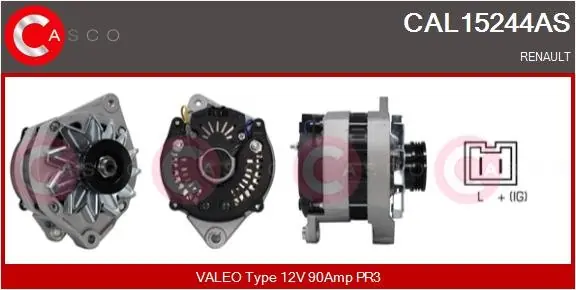 Popularny ALTERNATOR 12V 90A CASCO CAL15244AS