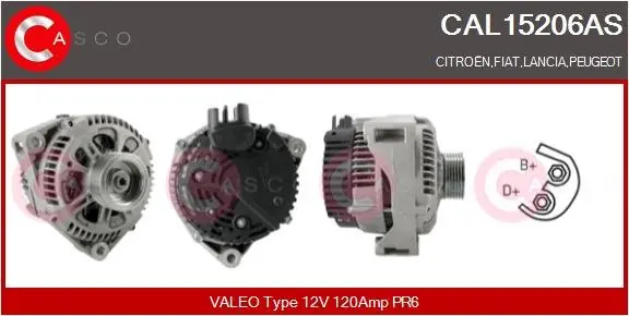 ALTERNATOR 12V 120A CASCO CAL15206AS Tylko dziś