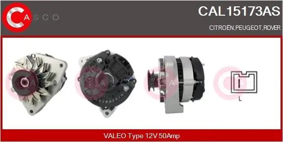 ALTERNATOR 12V 50A CASCO CAL15173AS Cena promocyjna