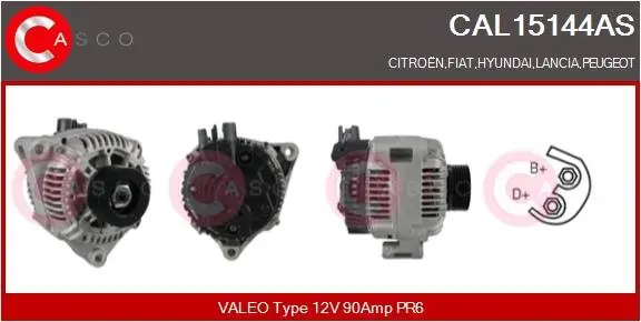 Tani ALTERNATOR 12V 90A CASCO CAL15144AS