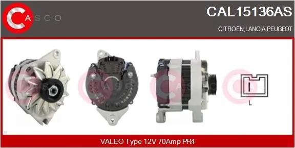 Ekspresowa dostawa ALTERNATOR 12V 70A CASCO CAL15136AS