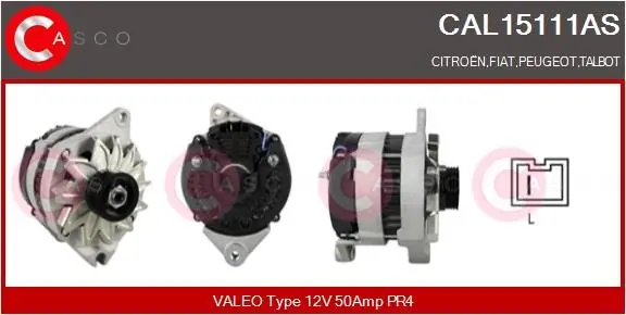 ALTERNATOR 12V 50A CASCO CAL15111AS Szybka dostawa