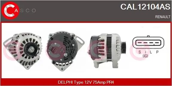 ALTERNATOR 12V 75A CASCO CAL12104AS Nie przegap
