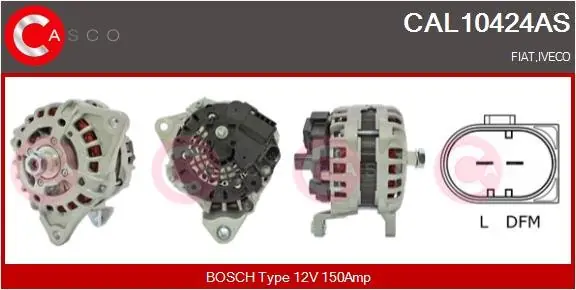 Dodaj do koszyka ALTERNATOR 12V 150A CASCO CAL10424AS