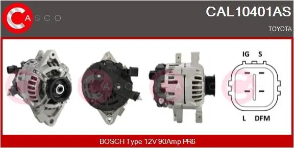 Do wyczerpania zapasów ALTERNATOR 12V 90A CASCO CAL10401AS