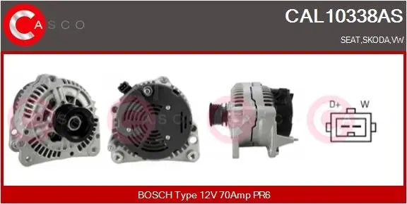 Wyprzedaż ALTERNATOR 12V 70A CASCO CAL10338AS