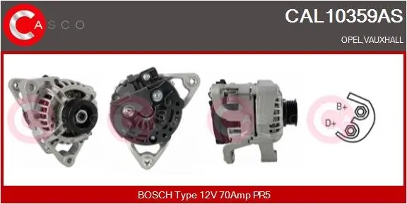 Bezpieczne zakupy ALTERNATOR 12V 70A CASCO CAL10359AS