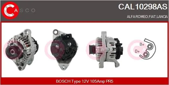 ALTERNATOR 12V 105A CASCO CAL10298AS Hit sprzedaży