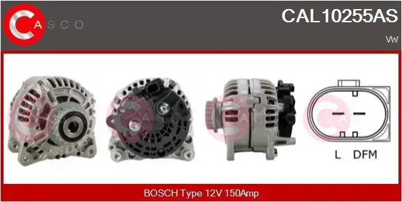 ALTERNATOR 12V 150A CASCO CAL10255AS Szybka dostawa