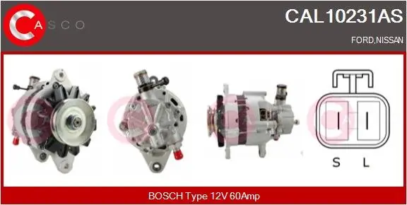 Szybka dostawa ALTERNATOR 12V 60A CASCO CAL10231AS