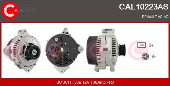 ALTERNATOR 12V 100A CASCO CAL10223AS Premium