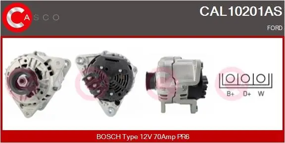 ALTERNATOR 12V 70A CASCO CAL10201AS Niska cena