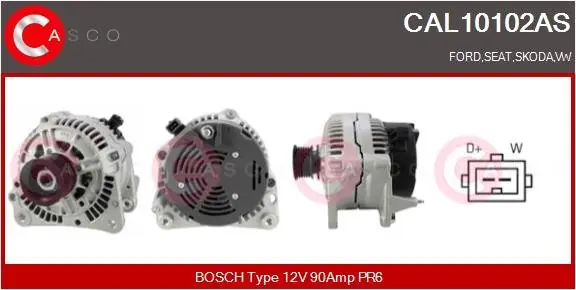 Super okazja ALTERNATOR 12V 90A CASCO CAL10102AS