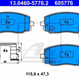 Tani KLOCKI HAM.PRZOD HYUNDAI I10 08-