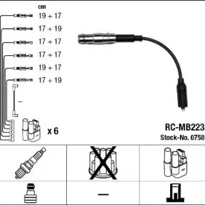 Ekspresowa dostawa Przewody wysokiego napięcia komplet NGK RC-MB223 RCMB223